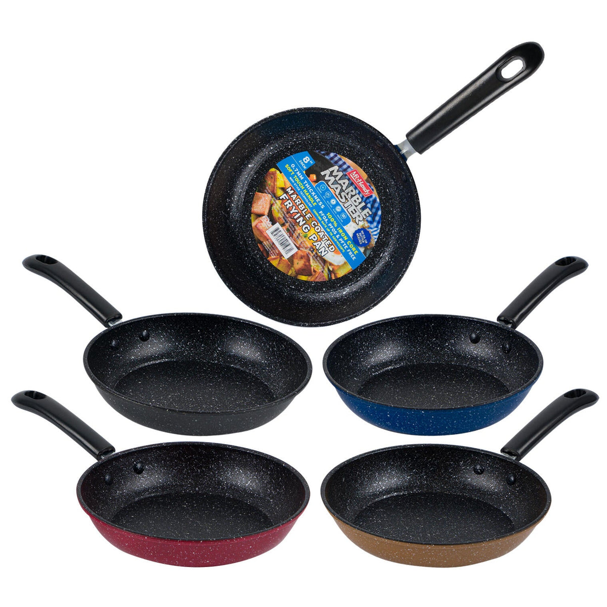 Fry Pan Marble Coating, Granite Cookware Pan Set