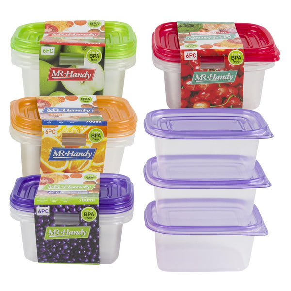 Wholesale Mr. Handy 20pc Food Container Set- 28oz BLACK W/ CLEAR LID