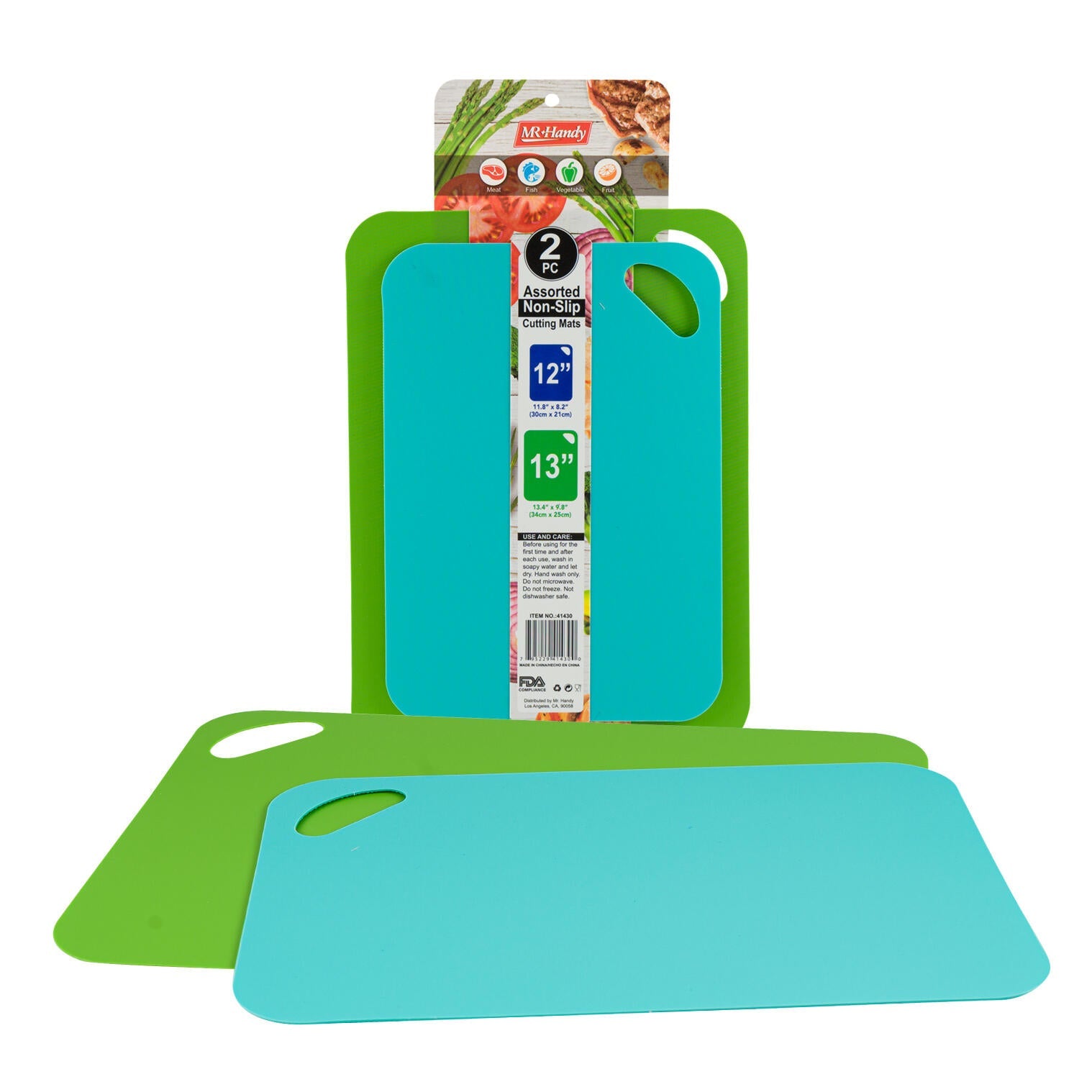 Mr. Handy Cutting Board 2pc - 9"/11" - 2 Colors (Pieces=48)