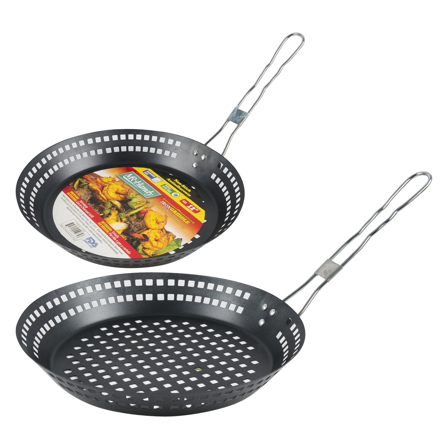 Mr. Handy Marble Coating Frying Pan w/ Colorful Handle - 8