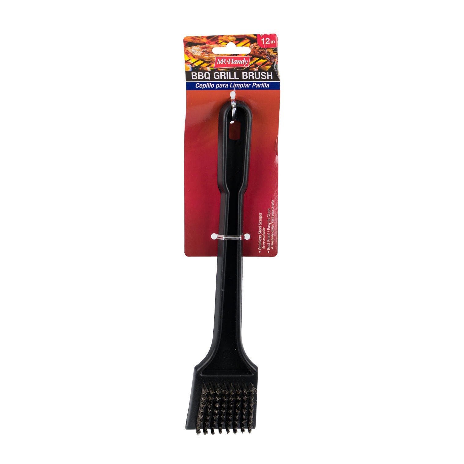 Mr. Handy BBQ Brush w/ Plastic Handle - 12" (Pieces=24)