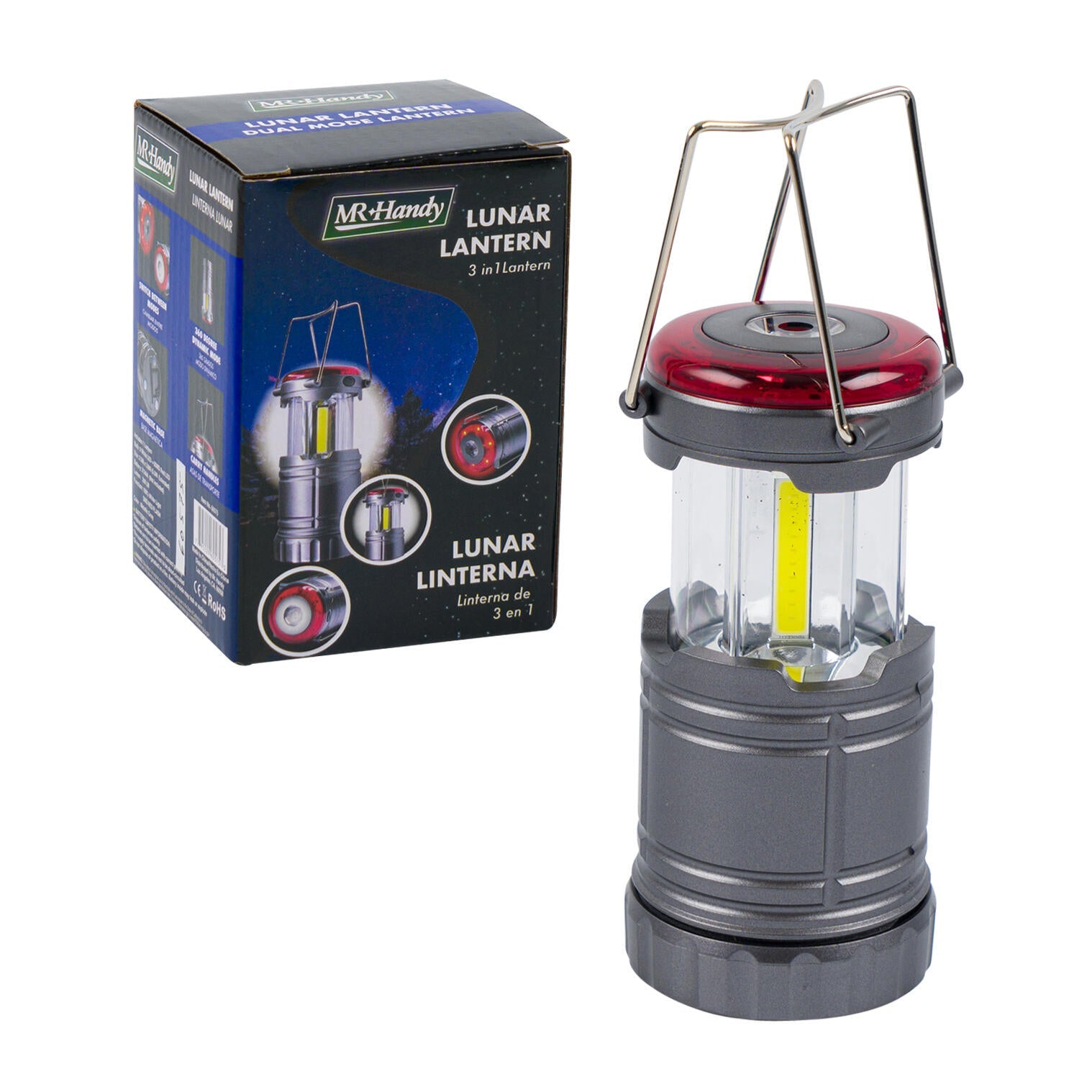 Mr. Handy LED Lantern - 3.8" H - Gray (Pieces=48)