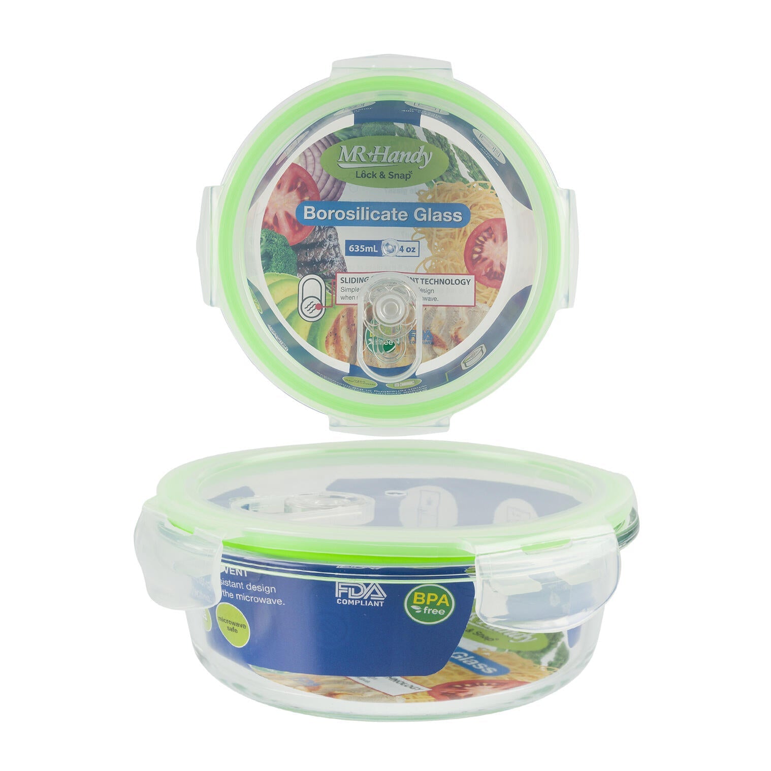 48 oz Clear PP Round Snap-Lock Containers