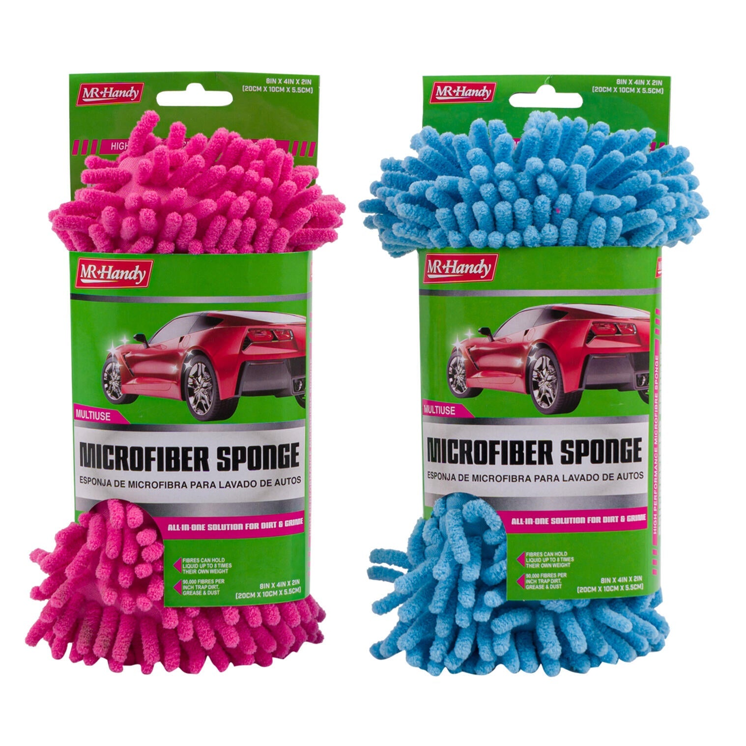 Mr. Handy Auto Cleaning Sponge - 4" - Pink (Pieces=48)