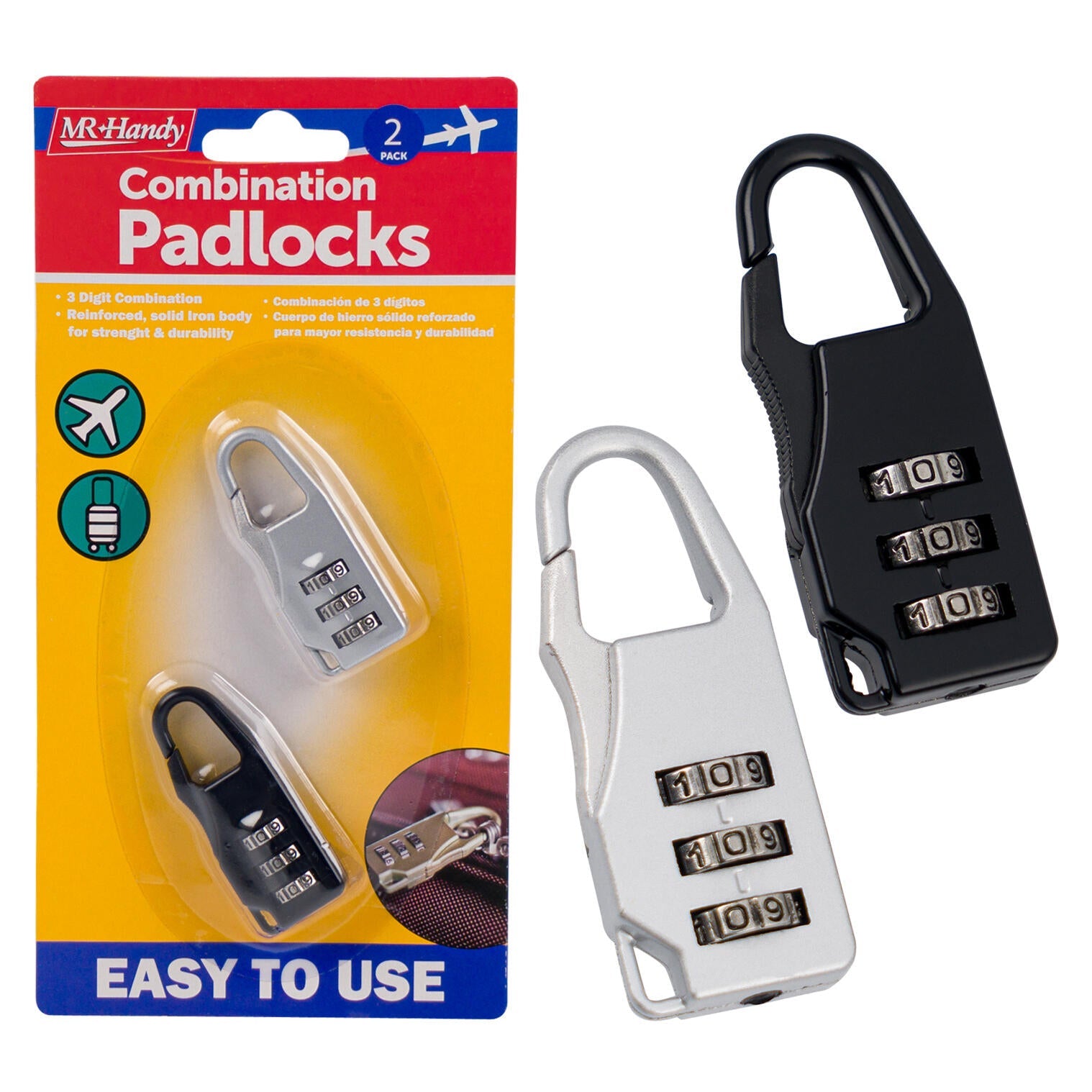 Mr. Handy Combination Padlocks 2pc (Pieces=48)