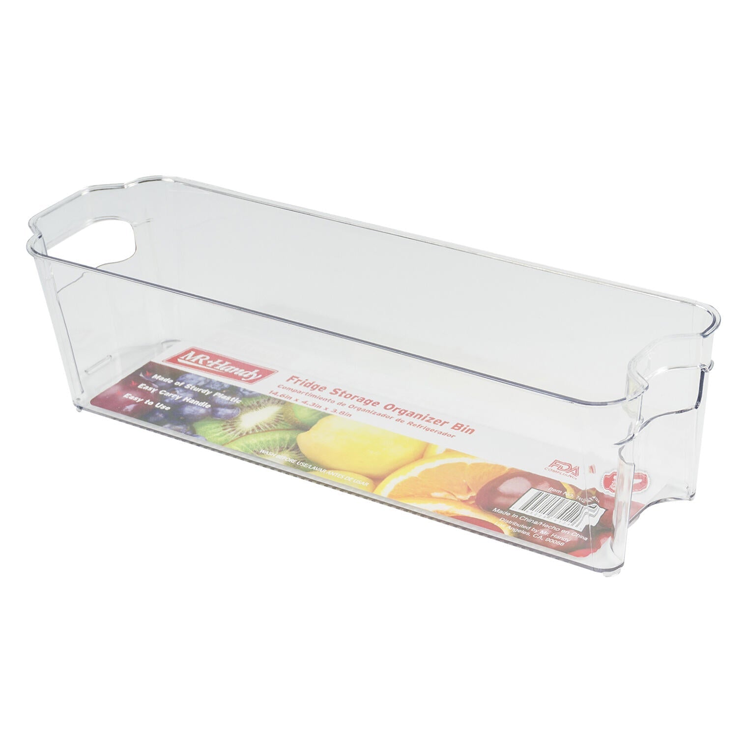 Mr. Handy Rectangular Plastic Fridge Bin Skinny - 14.6" (Pieces=24)