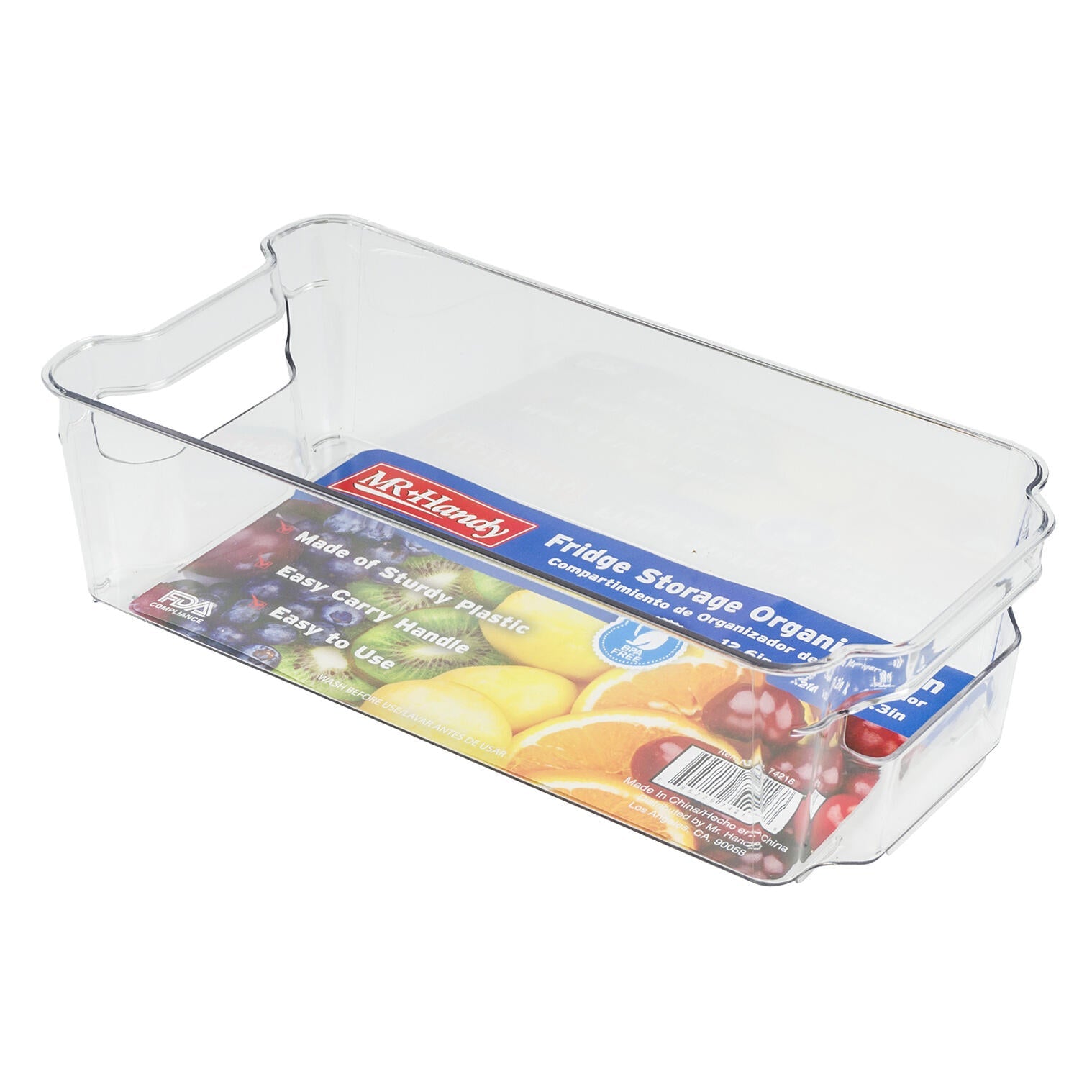 Mr. Handy Plastic Fridge Bin Medium - 12.6" (Pieces=24)