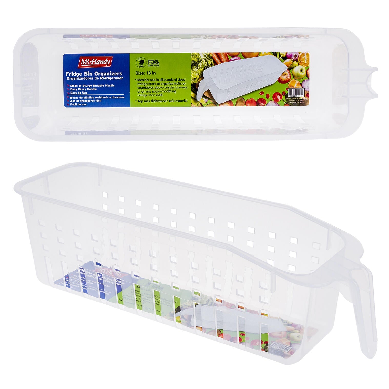 Mr. Handy Plastic Produce Fridge Bin - 16" (Pieces=24)