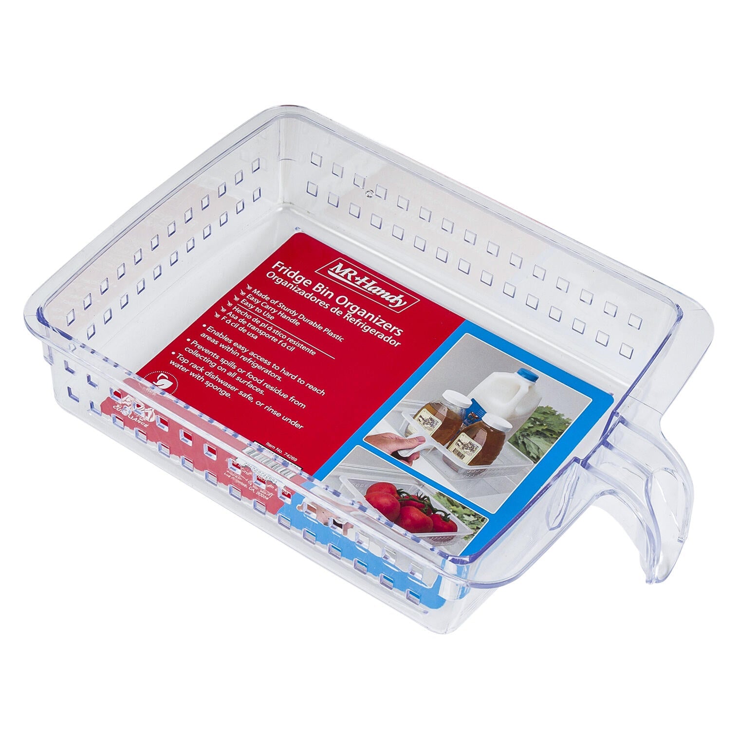 Mr. Handy Square Plastic Fridge Bin - 9.8" (Pieces=24)