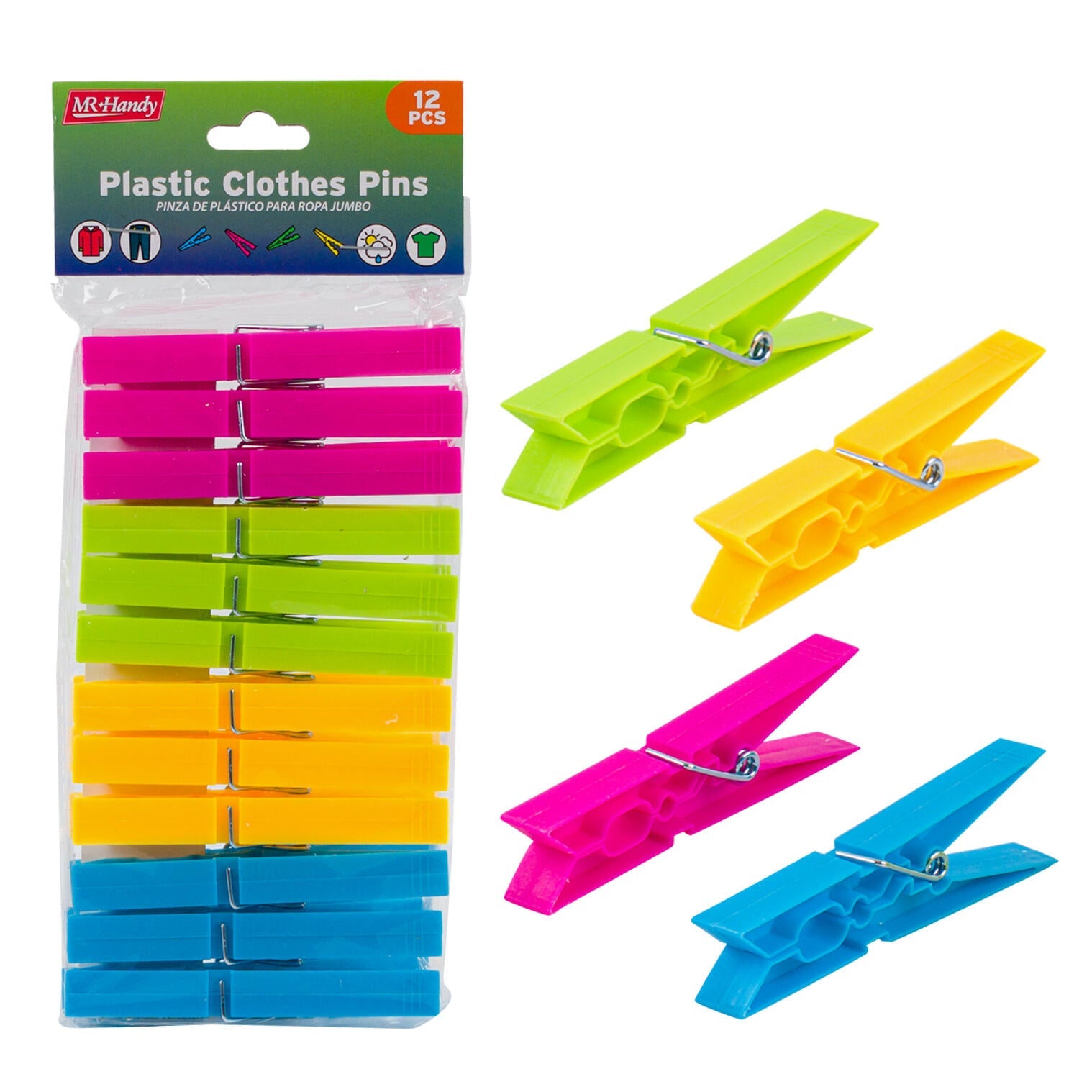 48 Plastic Clothespins
