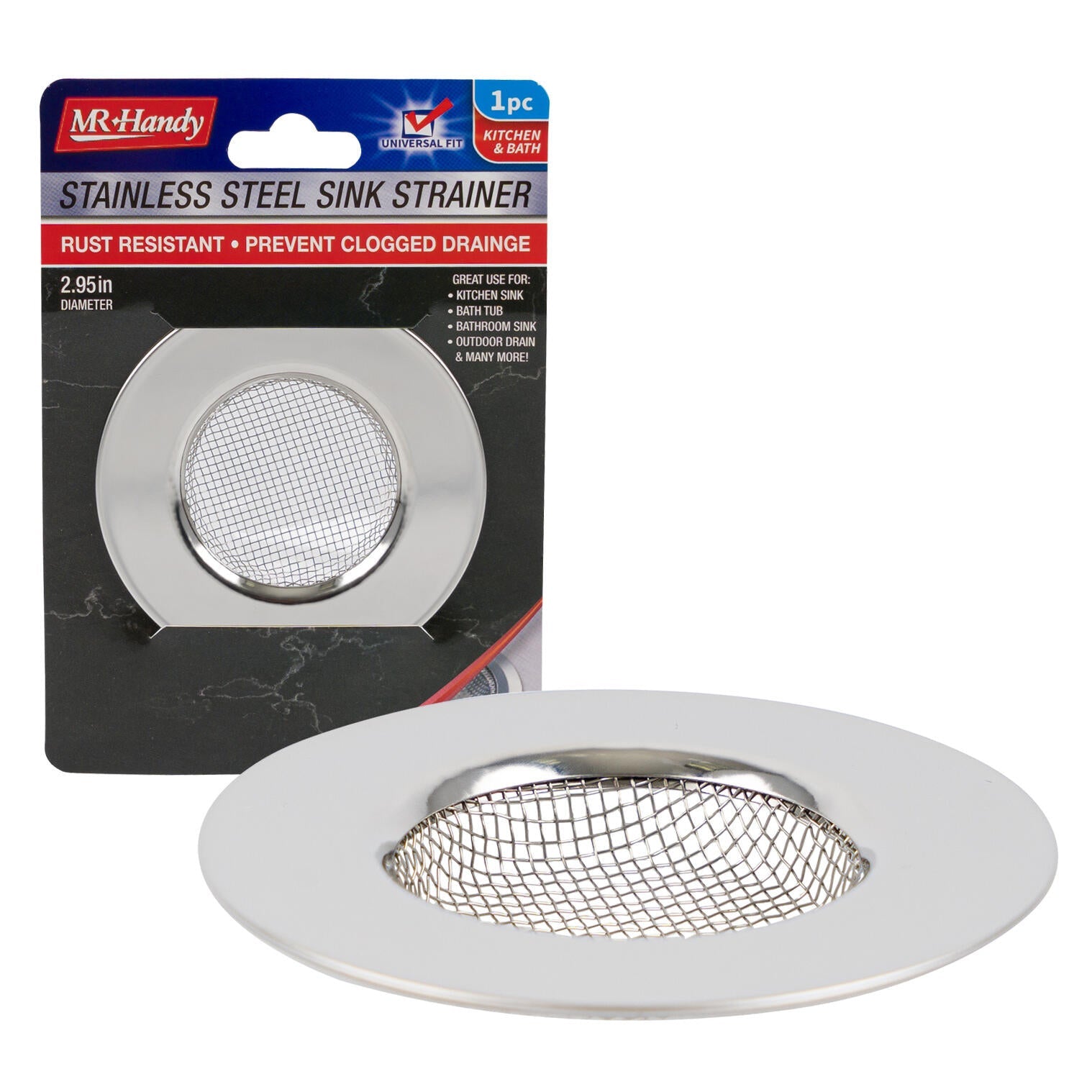 Mr. Handy Stainless Steel Sink Strainer Slotted Thin - 2.95" (Pieces=72)